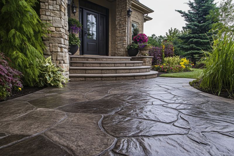 Decorative Stamped Concrete Entryway