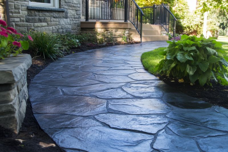 Stamped Concrete Walkway Design
